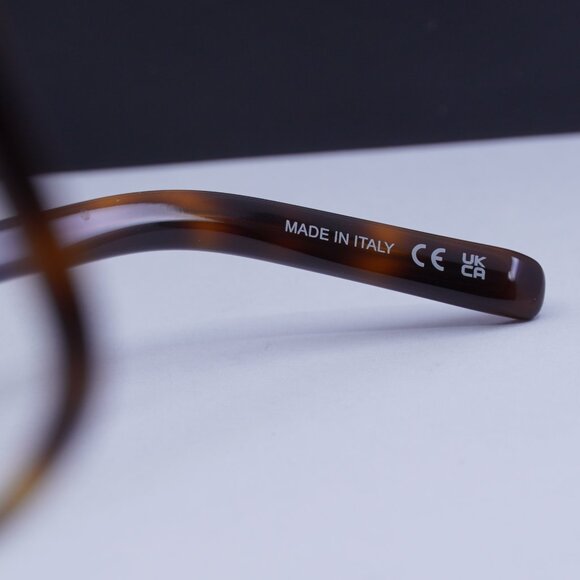 Saint Laurent SL599OPT 002 Square Eyeglasses 58mm – Dark Havana - Picture 7 of 11